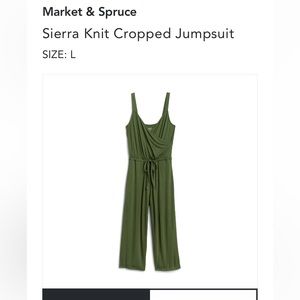 Market & Spruce Dark Green Romper